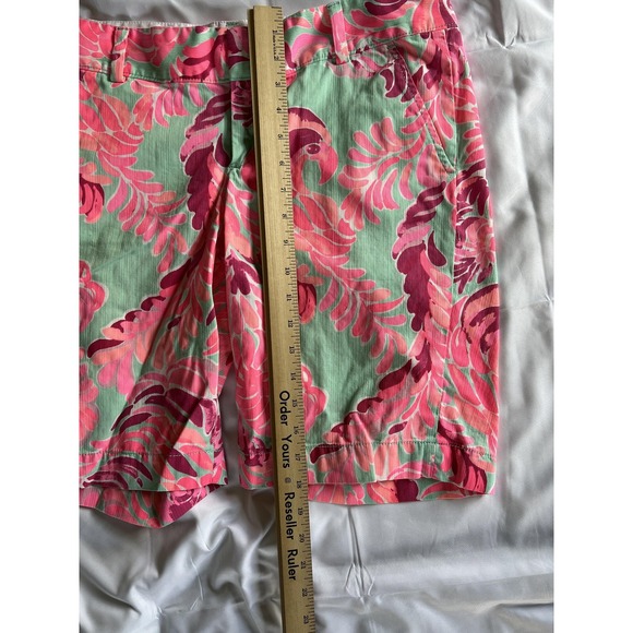 Lilly Pulitzer Chipper Shorts Womens 10 Parrot Print Summer Casual Preppy Resort - Picture 10 of 11